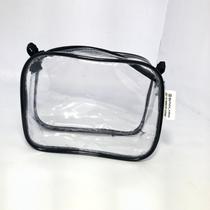 Mini necessaire transparente e preta 15x12 (comp)