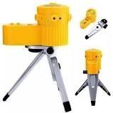Mini Nível Á Laser C/ Tripé Projeta Linha Vertical Horizontal