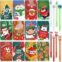 Mini notebook de Natal Tenceur 48 unidades com caneta esferográfica Mini notebook de Natal Tenceur 48 unidades com caneta esferográfica