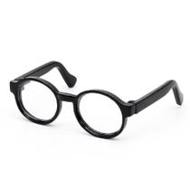 Mini Óculos para Amigurumi Redondo Preto Pequeno