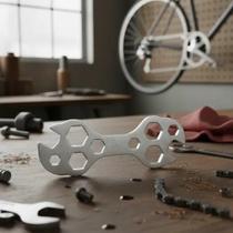 Mini Oficina de Bike Chave Multifuncional 10 em 1: Ferramenta de Aço Carbono para Ajustes Rápidos