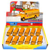 Mini ônibus escolar fundido sob pressão Toy KinsFun Classic, 6,3 cm, pacote com 12 Mini ônibus escolar fundido sob pressão Toy KinsFun Classic, 6,3 cm, pacote com 12