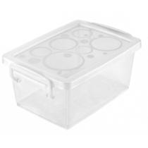 Mini Organizador De Plástico Branco Com Trava 650ml - Or80100 - Ordene