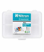 Mini Organizador Multiuso com Divisórias Caixa Organizadora Transparente Nitron