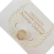 Mini Orgonite Arcanjo Gabriel Cristal Folha de Ouro 1cm Bolsa Lembrancinha