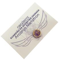 Mini Orgonite Arcanjo Metatron Ametista Folha de Ouro 1cm Bolsa Lembrancinha