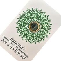 Mini Orgonite Arcanjo Rafael Esmeralda e Folha de Ouro 1cm Bolsa Lembrancinha