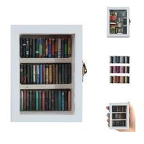 Mini ornamento de estante de livros SIHPTO Anxiety com 60 minilivros
