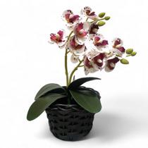 Mini Orquídea Mimo Lilás Artificial Qualidade Realista