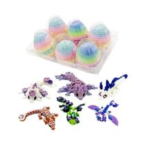 Mini Ovo De Dragão Impresso Em 3D, Conjunto De Animais, Enchimentos Para Cesta De Páscoa, Mini