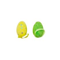 Mini Ovos de Páscoa - Verde e Amarelo - 5,5cm - 2 unidades - Rizzo