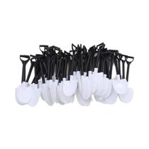 Mini Pá Descartável Para Crianças, Pacote Com 50 Peças, Plástico Para Sorvete, Bolo, Sobremesa, Chá,