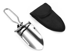 Mini Pá Dobrável Inox Capa Ultra Leve Compacta Camping pesca