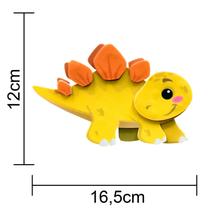 Mini Painel Aplique Decoração Festa Dino Baby Dinossauro Estegossauro 12 x 16,5 cm Piffer - Inspire sua Festa Loja