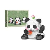 Mini Panda de Blocos de Construção - Brinquedo Educativo DIY para Meninos