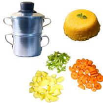 Mini Panela Banho Maria 260ml em Alumínio para Cuscuz, Legumes e Receitas Gourmet Versátil e Compacta