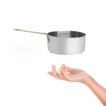 Mini Panela Cabo Panelinha Prata Dourado Buffet 500ml Mini Panela Cabo Panelinha Prata Dourado Buffet 500ml