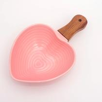 Mini Panela Coração Cabo Bambu