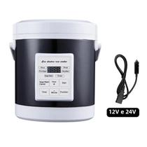 Mini Panela de Arroz Elétrica 1,6L 12V/24V para Carro - Aquecimento Rápido Mini Panela de Arroz Elétrica 1,6L 12V/24V para Carro - Aquecimento Rápido