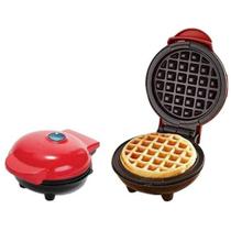 Mini Panela Grill Elétrica Formato Redondo Waffles Premium