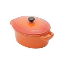 Mini Panela Oval de Porcelana Laranja - Bom Gourmet
