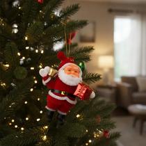 Mini Papai Noel de Veludo Vermelho 12,5cm Decoração Natalina com Charme e Tradição