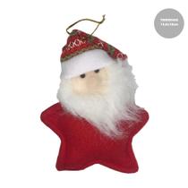 Mini Papai Noel Estrela c/ Cachecol 15cm Cromus