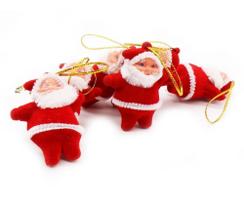 Mini Papai Noel Pendente De Árvore Natal Noel 5 Cm 18 Peças