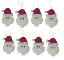 Mini Papai Noel Pendente De Árvore Natal Noel 7,5X0,5 Cm 12 Peças