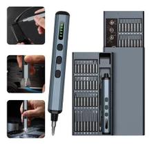 Mini Parafusadeira Chave Elétrica Portátil Sem Fio Fenda 68 Em 1 Recarregável Reparo para Celulares e Notebooks Conjunto Ferramenta Chave Philips