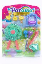 Mini Paraíso Brinquedo Playset Parque Diversão Acessórios Colorido