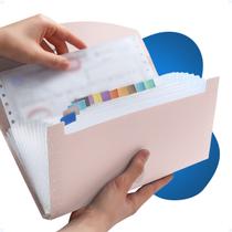 Mini Pasta Documentos Organizadora 12 Divisórias C/ Etiqueta Mini Pasta Documentos Organizadora 12 Divisórias C/ Etiqueta