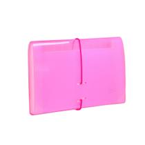 Mini pasta sanfonada DAC rosa com 5 diviões e etiquetas 6021PP-RS Mini pasta sanfonada DAC rosa com 5 diviões e etiquetas 6021PP-RS