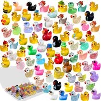 Mini patos de resina U-Zimikee, 80 peças, figuras multicoloridas Mini patos de resina U-Zimikee, 80 peças, figuras multicoloridas