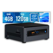 Mini PC Intel Dual Core J4005 4GB SSD 120GB Intel Graphics 600 Win 11 SL Certo PC - NUC 100