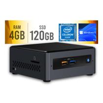 Mini PC Intel Dual Core J4005 4GB SSD 120GB Windows 11 PRO Certo PC - NUC 101