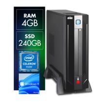 Mini PC Intel Dual Core N4020 4GB SSD 240GB Intel Graphics 600 Win11 SL Certo PC - Compact Intel 1004 PW