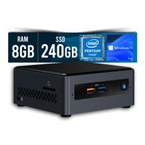 Mini PC Intel NUC Pentium J5040 8GB SSD 240GB Intel Graphics 600 Win 11 PRO Certo PC - 217