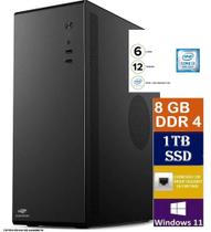 Mini Pc slim Intel Core I3 8100t 1151 8ª geração MEMORIA 16gb ddr4 ssd 480gb WIN11 PRO