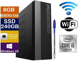 Mini Pc slim Intel Core I5 10400 10ª geração ram 8gb ddr4 ssd 240gb win11