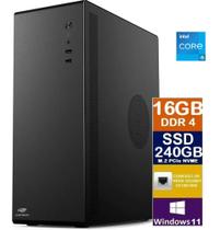 Mini Pc slim Intel Core I5 10500 10ª geração ram 16gb ddr4 ssd 240gb NVME WIN11 PRO