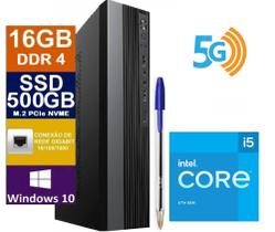 Mini Pc slim Intel Core I5 6500 6ª geração ram 16gb ddr4 ssd 480gb m.2 nvme windows 10