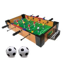 Mini Pebolim Totó Futebol De Mesa 2 Bolas E Placar Portátil