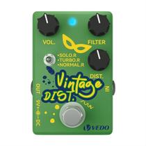 Mini Pedal de Efeito de Guitarra Distorção Vintage Com True Bypass Para Guitarra Elétrica Com Acessórios VEDO