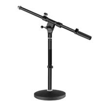 Mini Pedestal,suporte p/ microfonar bumbo,violão,cubo,reto/girafa,cabeça removível,base redonda