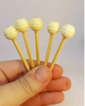 Mini Pegador De Mel Espátula Madeira Lembrancinha 100 Peças