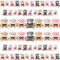 Mini pelúcia Bear Toys Sratte 60 peças para chaveiro DIY