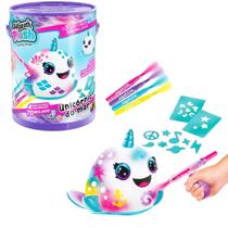 Mini Pelúcia Personalizável Narval na Lata Airbrush Plush