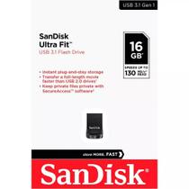 Mini Pen Drive Ultra Fit 16GB USB 3.1 - Sandisk