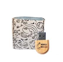 Mini Pendrive 16 GB Ecologico para Viagens de Carros e Som automotivo